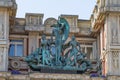 Sculptures of the Palace `Adria` in Prague Royalty Free Stock Photo